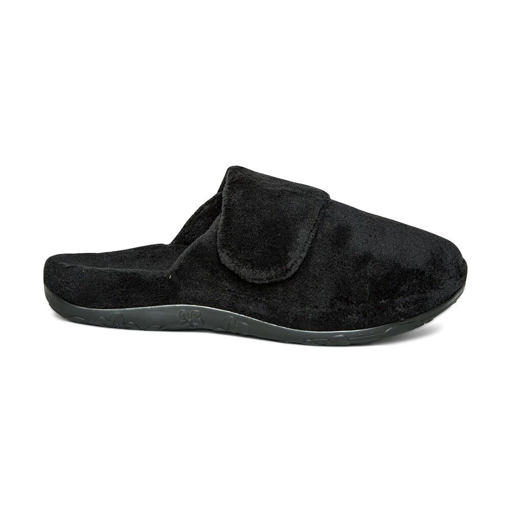 Aetrex Women's Mandy Closed Toe Slippers - Black | USA WY7763T